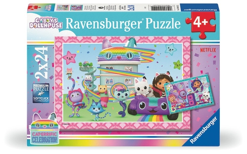 Ravensburger Gabby\'s Dollhouse - 2x24p (12004112) in de groep SPEELGOED, KINDER- & BABYPRODUCTEN / Speelgoed / Kinderpuzzel bij TP E-commerce Nordic AB (D20456)