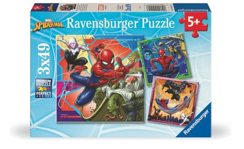 Ravensburger Marvel Spider Man 3x49p - (12004115) in de groep SPEELGOED, KINDER- & BABYPRODUCTEN / Speelgoed / Kinderpuzzel bij TP E-commerce Nordic AB (D20457)
