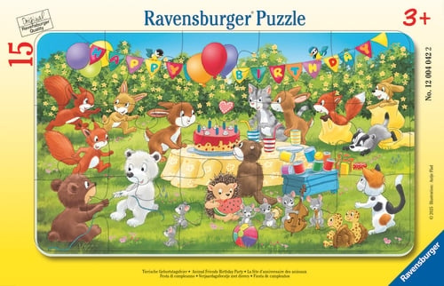 Ravensburger Verjaardagsfeestje met dieren 15p - (12004042) in de groep SPEELGOED, KINDER- & BABYPRODUCTEN / Speelgoed / Kinderpuzzel bij TP E-commerce Nordic AB (D20474)