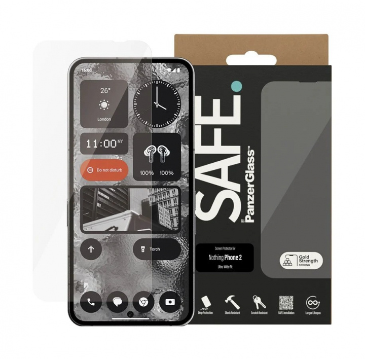 PanzerGlass SAFE by PanzerGlass - Screen Protector - Nothing Phone 2 - Ultra-Wide Fit in de groep SMARTPHONE & TABLETS / Mobielbescherming / Apple / iPhone 7 / Screen Protectors bij TP E-commerce Nordic AB (D20476)