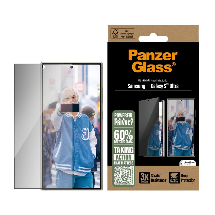 Panzer Glas - Privacy Scherm Beschermer Galaxy S25 Ultra, UWF in de groep SMARTPHONE & TABLETS / Mobielbescherming / Samsung bij TP E-commerce Nordic AB (D20503)