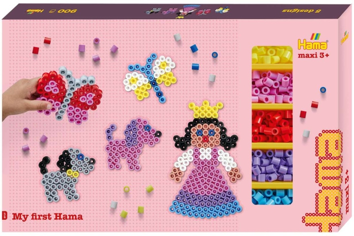 Hama Maxi gigantische cadeaudoos met 900 kralen en 3 knijperborden - (388717) in de groep SPORT, VRIJE TIJD & HOBBY / Hobby / Kralen bij TP E-commerce Nordic AB (D20554)