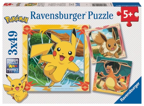Ravensburger Pokémon 3x49p - (12004062) in de groep SPEELGOED, KINDER- & BABYPRODUCTEN / Speelgoed / Kinderpuzzel bij TP E-commerce Nordic AB (D20587)