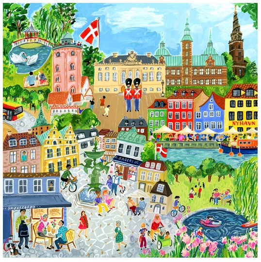 eeBoo Puzzel - Kopenhagen, 1000 stuks (EPZTCOP) in de groep SPORT, VRIJE TIJD & HOBBY / Hobby / Puzzel bij TP E-commerce Nordic AB (D20588)
