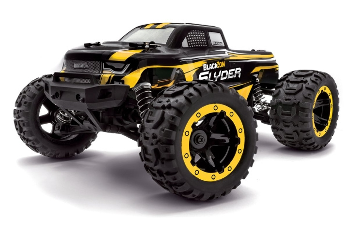 Blackzon Slyder MT 1/16 4WD elektrische monstertruck - geel (540116) in de groep SPEELGOED, KINDER- & BABYPRODUCTEN / Op afstand bestuurbaar / Afstand bestuurbare auto\'s bij TP E-commerce Nordic AB (D20620)