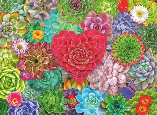 Ravensburger Succulente Liefde - 500p (12001469) in de groep SPORT, VRIJE TIJD & HOBBY / Hobby / Puzzel bij TP E-commerce Nordic AB (D20638)