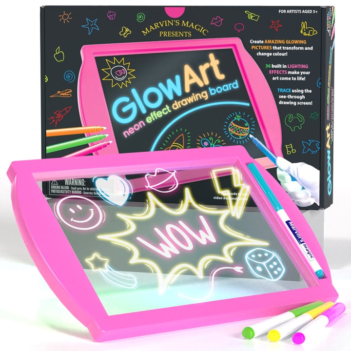 Marvin\'s Magic Marvins Magie - Glow Art - Roze - (MMG009P) in de groep SPEELGOED, KINDER- & BABYPRODUCTEN / Speelgoed / Ambachten bij TP E-commerce Nordic AB (D20642)