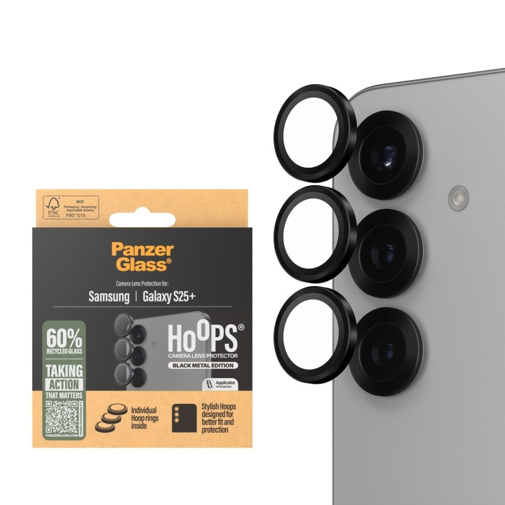 PanzerGlass Hoops lensbescherming Galaxy S25 Plus, zwart in de groep SMARTPHONE & TABLETS / Mobielbescherming / Samsung bij TP E-commerce Nordic AB (D20643)