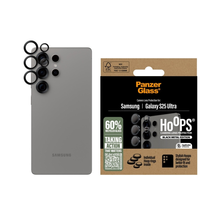 Panzer Glas - Hoops lensbescherming Galaxy S25 Ultra, zwart in de groep SMARTPHONE & TABLETS / Mobielbescherming / Samsung bij TP E-commerce Nordic AB (D20645)