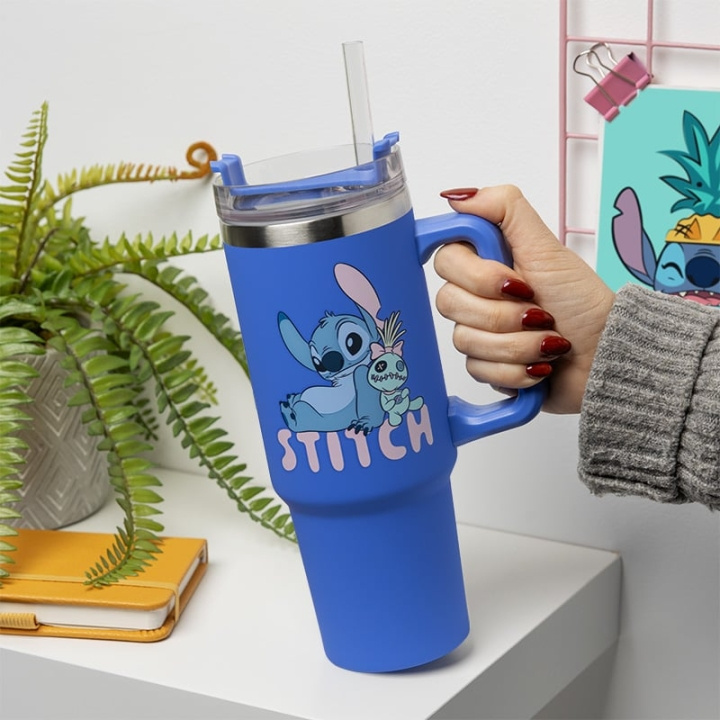Paladone Stitch Blauw 900ml Multiway Reisbeker en Rietje in de groep SPORT, VRIJE TIJD & HOBBY / Leuke dingen / Bekers bij TP E-commerce Nordic AB (D20737)