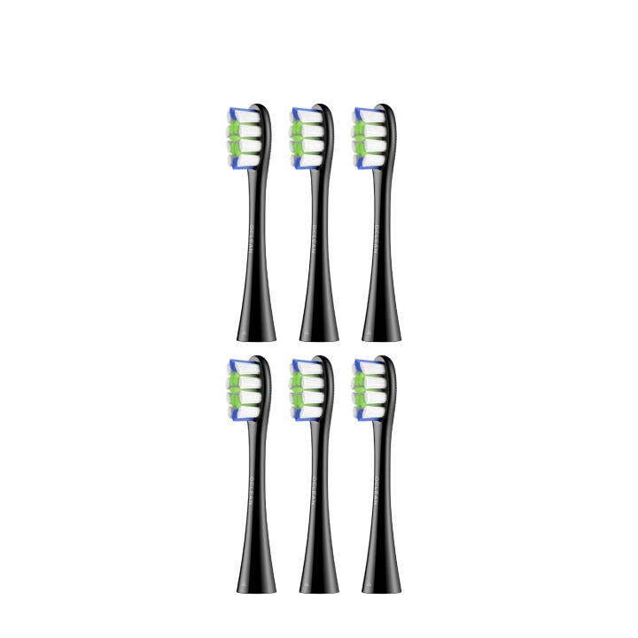 Oclean Borsthuvud Professional Clean 6-Pack Svart in de groep BEAUTY & HEALTH / Mondverzorging / Elektrische tandenborstelaccessoires bij TP E-commerce Nordic AB (D20878)