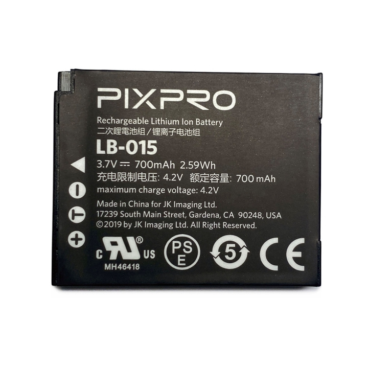 Kodak Batteri För Pixpro Wpz Lb-015 3.7v/700mah in de groep HOME ELECTRONICS / Foto & Video / Fotoapparatuur / Overige bij TP E-commerce Nordic AB (D20891)