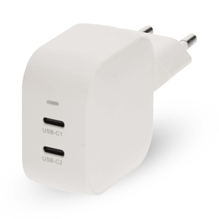 Nedis Oplader | 45 W | GaN | PD3.0 | Snellaad functie | 2.25 / 3.0 A | Outputs: 2 | 2x USB-C™ | Automatische Voltage Selectie | Wit in de groep SMARTPHONE & TABLETS / Opladers & Kabels / Wandoplader / Wandoplader Type C bij TP E-commerce Nordic AB (D20950)