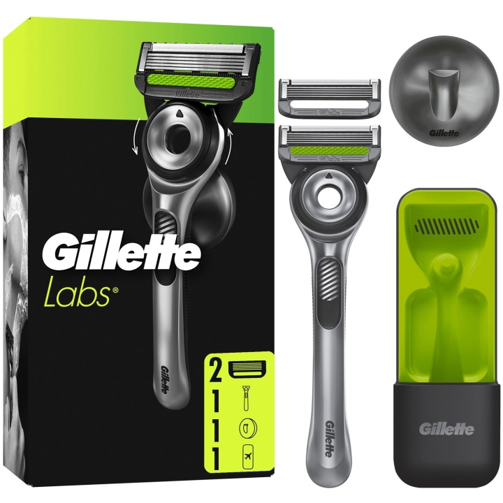 Gillette Rakhyvel Labs + 2st rakblad, magnetiskt ställ & resefodral in de groep BEAUTY & HEALTH / Haar & Styling / Scheren & Trimmen / Scheermessen & Accessoires bij TP E-commerce Nordic AB (D20984)