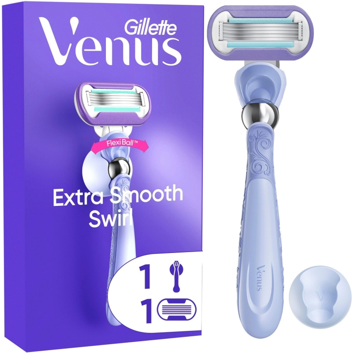 Gillette Rakhyvel Extra Smooth Swirl + 1st rakblad in de groep BEAUTY & HEALTH / Haar & Styling / Scheren & Trimmen / Scheermessen & Accessoires bij TP E-commerce Nordic AB (D20998)