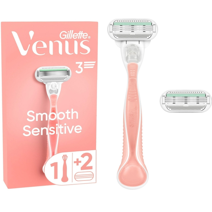 Gillette Rakhyvel Smooth Sensitive Pink + 2st rakblad in de groep BEAUTY & HEALTH / Haar & Styling / Scheren & Trimmen / Scheermessen & Accessoires bij TP E-commerce Nordic AB (D21000)