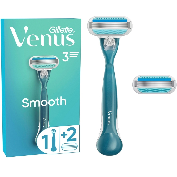 Gillette Rakhyvel Smooth + 2st rakblad in de groep BEAUTY & HEALTH / Haar & Styling / Scheren & Trimmen / Scheermessen & Accessoires bij TP E-commerce Nordic AB (D21001)
