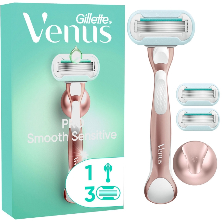 Gillette Rakhyvel Pro Smooth Sensitive + 3st rakblad in de groep BEAUTY & HEALTH / Haar & Styling / Scheren & Trimmen / Scheermessen & Accessoires bij TP E-commerce Nordic AB (D21006)