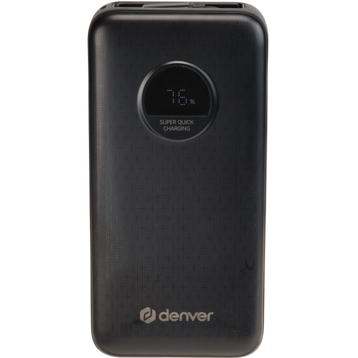 Denver PowerBank 20.000 mAh 65W PD Svart in de groep SMARTPHONE & TABLETS / Opladers & Kabels / Powerbanks bij TP E-commerce Nordic AB (D21013)