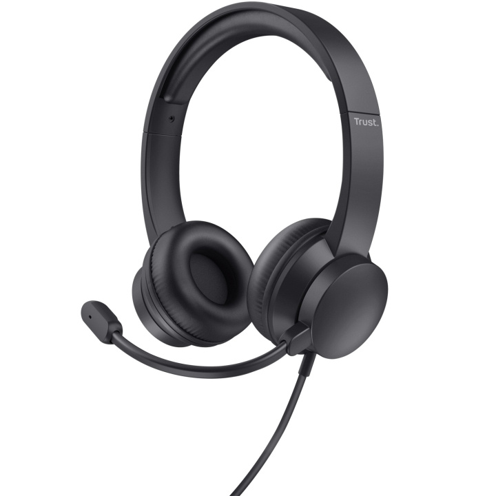 Trust Ayda PC-headset 3,5mm Svart in de groep COMPUTERS & RANDAPPARATUUR / Computeraccessoires / Koptelefoon bij TP E-commerce Nordic AB (D21066)