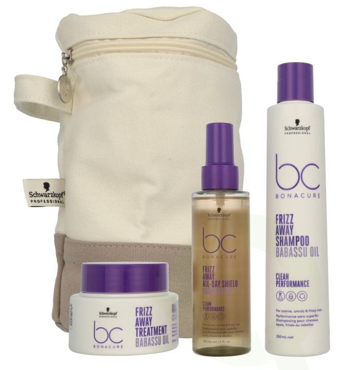 Schwarzkopf Bonacure Frizz Away X-Mas Set 600 ml Shampoo 250ml/Mask 200ml/Spray 150ml in de groep BEAUTY & HEALTH / Haar & Styling / Haarverzorging bij TP E-commerce Nordic AB (D21091)