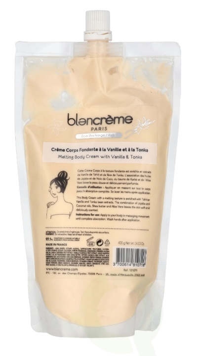 Blancreme Melting Body Cream 400 g Vanilla & Tonka Cream in de groep BEAUTY & HEALTH / Huidsverzorging / Lichaamsverzorging / Body lotion bij TP E-commerce Nordic AB (D21194)