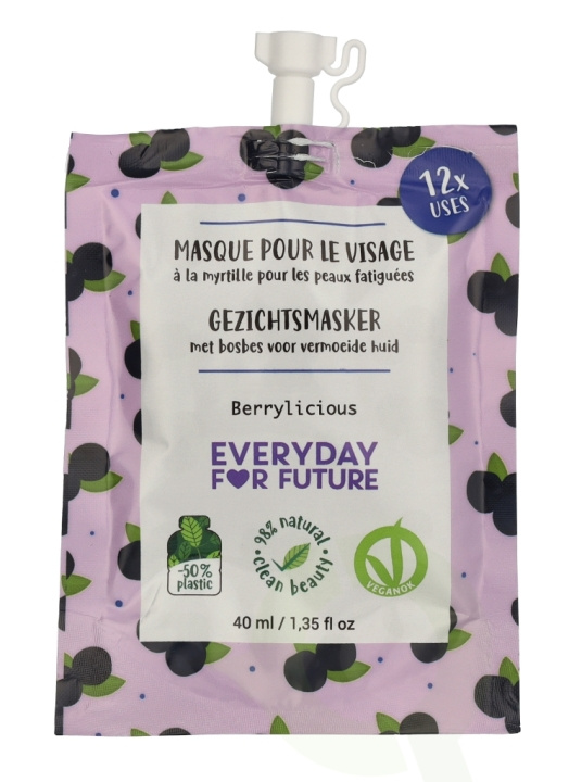 Everyday For Future Face Mask 40 ml 12 Uses - Berrilicious in de groep BEAUTY & HEALTH / Huidsverzorging / Gezicht / Dagcrème bij TP E-commerce Nordic AB (D21218)