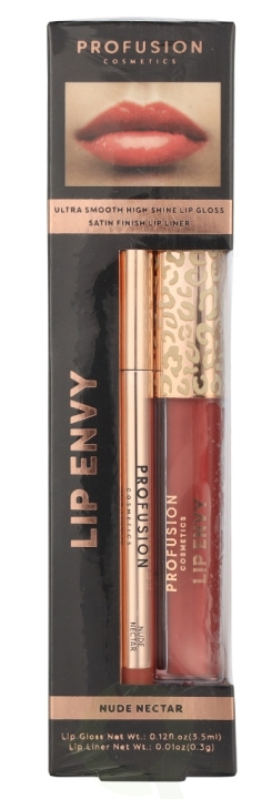Profusion Cosmetics Profusion Lip Envy Gloss and Lip Liner Duo Set 3.8 ml Nude Nectar - Lip Gloss 3,5ml/Lip Liner 0,3g in de groep BEAUTY & HEALTH / Makeup / Lippen / Lipp gloss bij TP E-commerce Nordic AB (D21240)