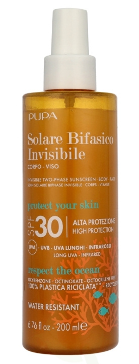 Pupa Milano Pupa Multifunction Invisible Two-Phase Sunscreen SPF30 200 ml in de groep BEAUTY & HEALTH / Huidsverzorging / Zonnebank / Zonnebescherming bij TP E-commerce Nordic AB (D21241)