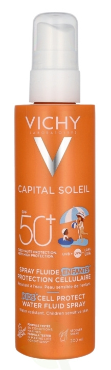 Vichy Capital Soleil Kids Cell Protect Fluid Spray SPF50+ 200 ml in de groep BEAUTY & HEALTH / Huidsverzorging / Zonnebank / Zonnebescherming bij TP E-commerce Nordic AB (D21255)