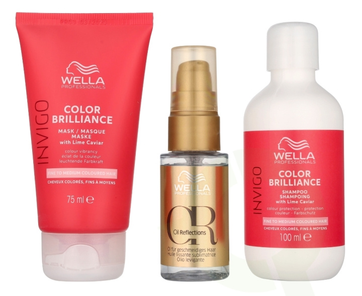 Wella Invigo - Color Brilliance Set 205 ml Shampoo 100ml/Mask 75ml/Oil 30ml in de groep BEAUTY & HEALTH / Haar & Styling / Haarverzorging / Haarolie bij TP E-commerce Nordic AB (D21269)