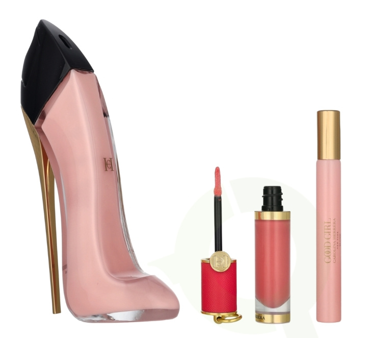 Carolina Herrera Good Girl Blush Giftset 95 ml Edp Spray 80ml/Liquid Blusher Lip & Cheek 5ml/Travel Spray Edp 10ml in de groep BEAUTY & HEALTH / Cadeausets / Cadeausets voor haar bij TP E-commerce Nordic AB (D21339)