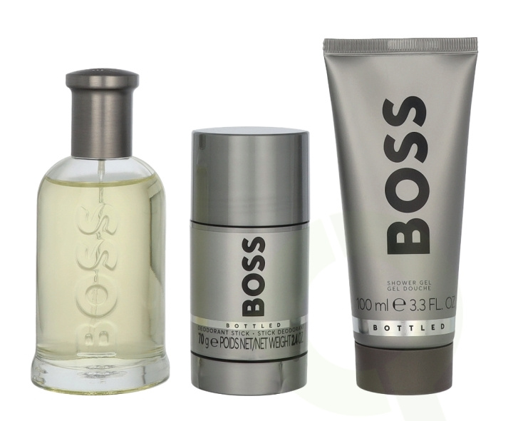 Hugo Boss Bottled Gitset 350 ml Edt Spray 100ml/Body Lotion 100ml/Deodorant Spray 150ml in de groep BEAUTY & HEALTH / Geuren & Parfum / Parfum / Parfum voor hem bij TP E-commerce Nordic AB (D21344)