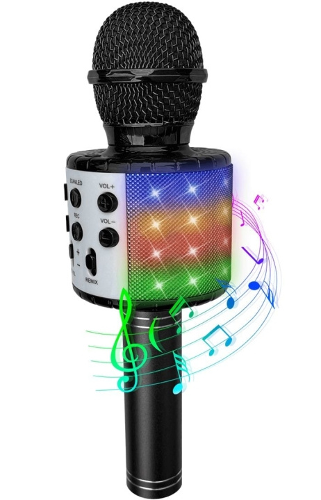 Party Fun Lights Karaokemicrofoon met luidspreker - (605600) in de groep HOME ELECTRONICS / Audio & Beeld / Handmicrofoons bij TP E-commerce Nordic AB (D21432)