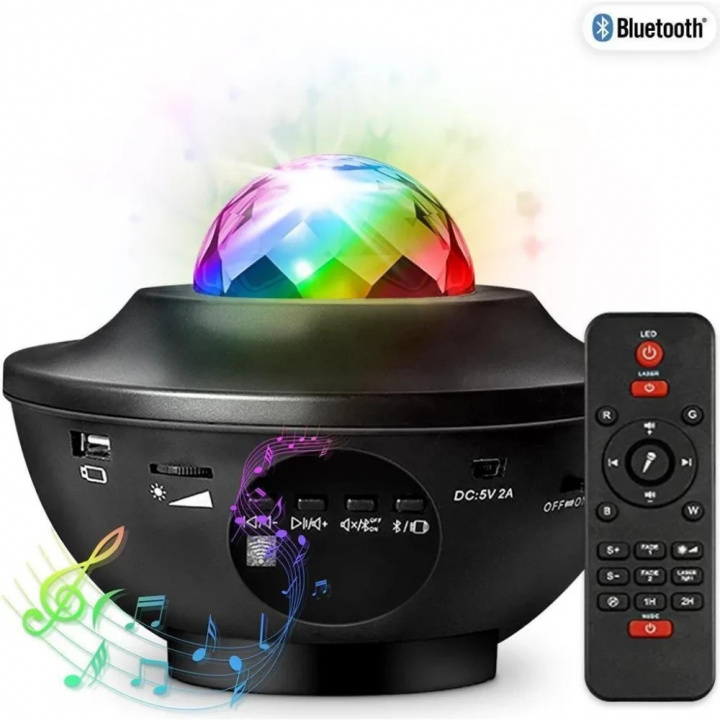Party Fun Lights Galaxy Bluetooth-luidspreker met afstandsbediening (605604) in de groep HOME ELECTRONICS / Audio & Beeld / Luidsprekers & accessoires / Bluetooth-luidsprekers bij TP E-commerce Nordic AB (D21434)