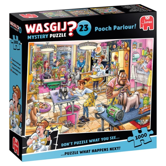 Wasgij Mysterie - #23 - Pooch Parlour! (1000 stukjes) in de groep SPORT, VRIJE TIJD & HOBBY / Hobby / Puzzel bij TP E-commerce Nordic AB (D21508)