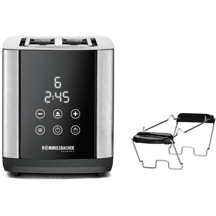 Rommelsbacher Brödrost Sunny TO 850 Rostfri LED-Disp Touch Control in de groep HUISHOUDEN & TUIN / Huishoudelijke apparaten / Broodroosters & Broodgrills / Broodroosters bij TP E-commerce Nordic AB (D21603)