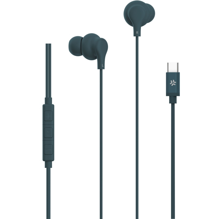 Celly Hörlurar In-Ear Kabel USB-C UP1600 Blågrön in de groep HOME ELECTRONICS / Audio & Beeld / Koptelefoon & Accessoires / Koptelefoon bij TP E-commerce Nordic AB (D21654)