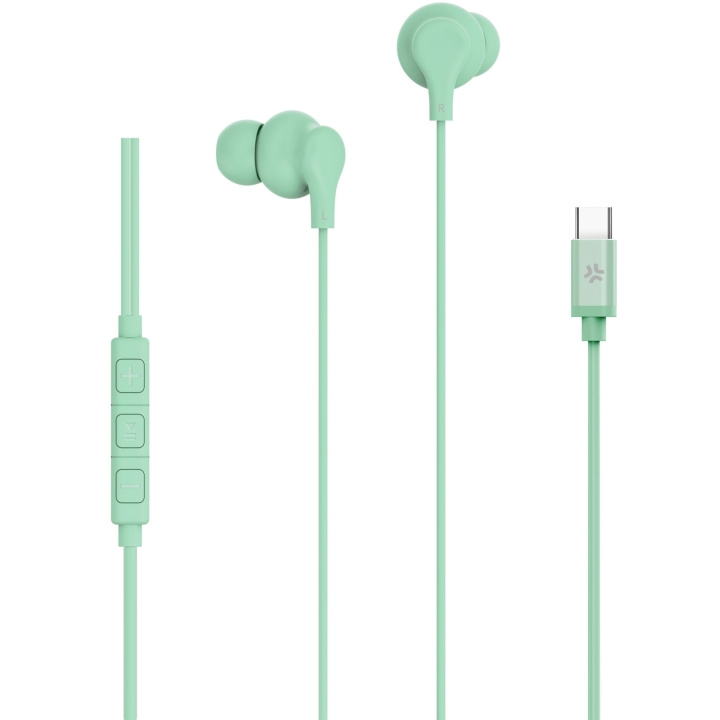 Celly Hörlurar In-Ear Kabel USB-C UP1600 Ljusgrön in de groep HOME ELECTRONICS / Audio & Beeld / Koptelefoon & Accessoires / Koptelefoon bij TP E-commerce Nordic AB (D21655)