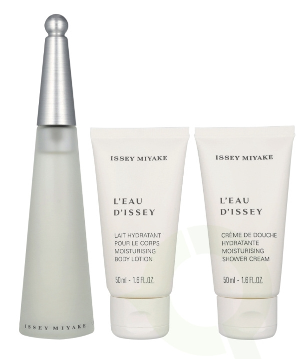 Issey Miyake L\'Eau D\'Issey Giftset 150 ml Edt Spray 50ml/Body Lotion 50ml/Shower Cream in de groep BEAUTY & HEALTH / Cadeausets / Cadeausets voor haar bij TP E-commerce Nordic AB (D21730)