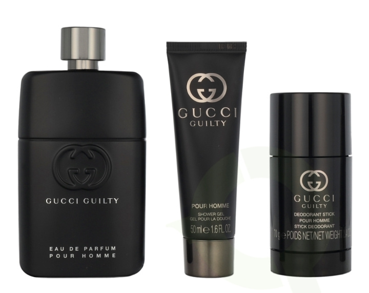 Gucci Guilty Pour Homme Giftset 215 ml Edp Spray 90ml/Shower Gel 50ml/Deodorant Stick 75g in de groep BEAUTY & HEALTH / Geuren & Parfum / Parfum / Parfum voor hem bij TP E-commerce Nordic AB (D21732)