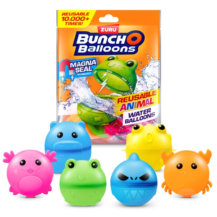Bunch O \'Balloons Dierlijke waterballonnen 6 stuks (56714UQ1) in de groep SPEELGOED, KINDER- & BABYPRODUCTEN / Buitenspeelgoed / Badspeelgoed bij TP E-commerce Nordic AB (D21854)