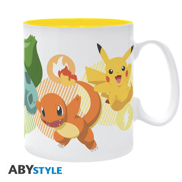 Abysse POKEMON mok - Pikachu en starters - 460 ml in de groep SPORT, VRIJE TIJD & HOBBY / Leuke dingen / Bekers bij TP E-commerce Nordic AB (D21962)