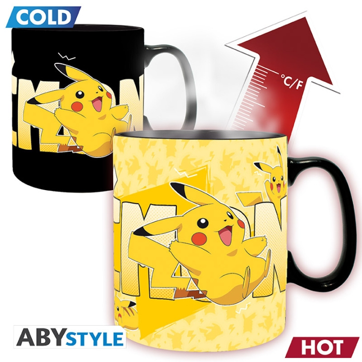 Abysse Pokemon Mok Hitteverandering - Pikachu - 460 ml in de groep SPORT, VRIJE TIJD & HOBBY / Leuke dingen / Bekers bij TP E-commerce Nordic AB (D21983)