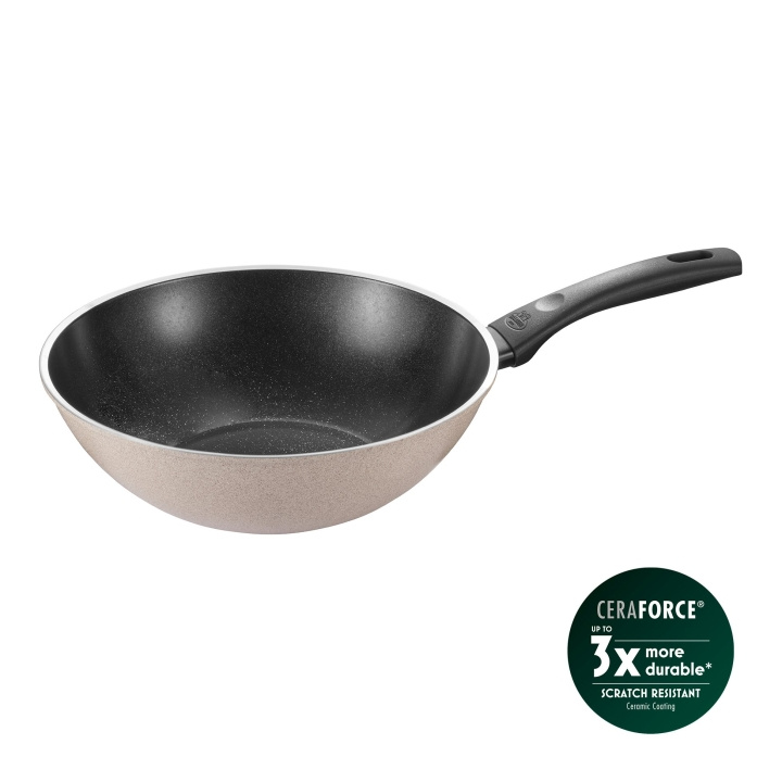 Ballarini Ledro Wok - Beige - 28 cm in de groep HUISHOUDEN & TUIN / Keukengerei / Koekenpannen bij TP E-commerce Nordic AB (D22025)