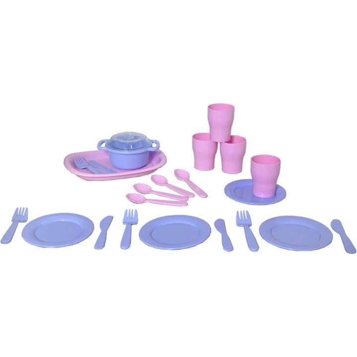 Plasto Eetset - 23 delen (2901000ROS) in de groep SPEELGOED, KINDER- & BABYPRODUCTEN / Speelgoed / Speelset bij TP E-commerce Nordic AB (D22162)