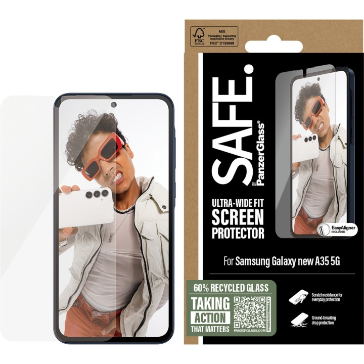 PanzerGlass - SAFE Screen Protector Galaxy nieuwe A36 5G UWF w. Aligner in de groep SMARTPHONE & TABLETS / Mobielbescherming / Samsung bij TP E-commerce Nordic AB (D22220)