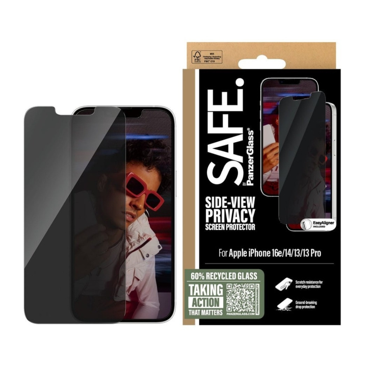 PanzerGlass SAFE. by PanzerGlass - Privacy Screen Protection - iPhone 16e - 14 - 13 - 13 Pro - Ultra-Wide Fit in de groep SMARTPHONE & TABLETS / Mobielbescherming / Apple / iPhone 16 bij TP E-commerce Nordic AB (D22234)