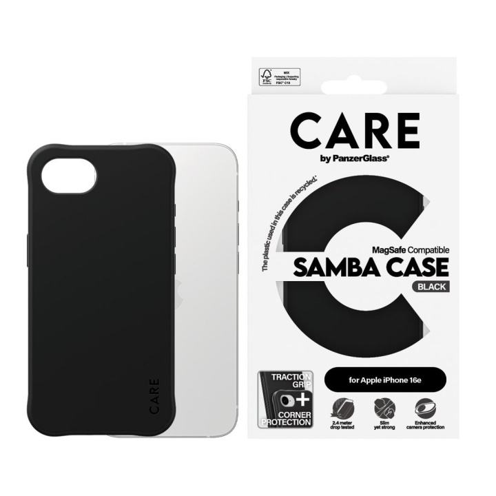 PanzerGlass CARE by PanzerGlass - Etui - Zwart- iPhone 16e in de groep SMARTPHONE & TABLETS / Mobielbescherming / Apple / iPhone 16 bij TP E-commerce Nordic AB (D22238)