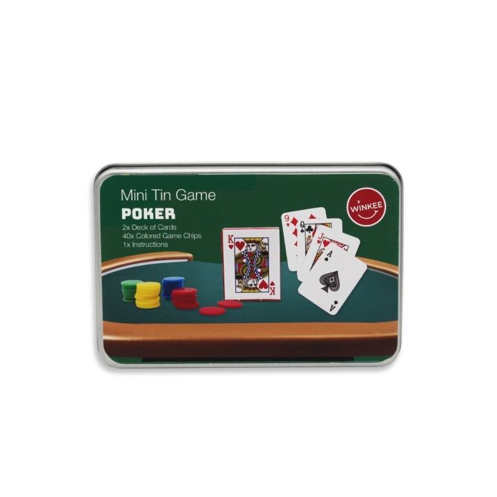 Winkee Mini Blikjesspel Poker - (18404) in de groep SPEELGOED, KINDER- & BABYPRODUCTEN / Spelletje / Bordspellen bij TP E-commerce Nordic AB (D22243)